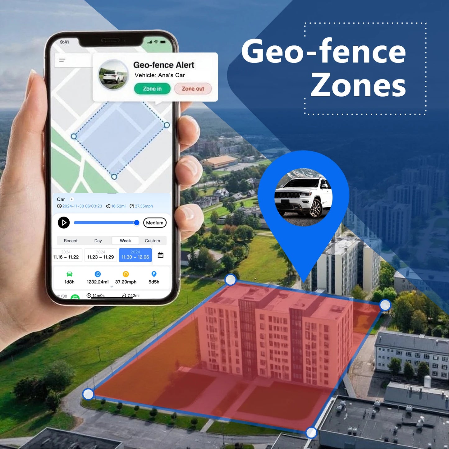 4G LTE GPS Tracker for Car, US Seller, Magnetic Hidden Vehicle Locator, Real-Time Global Tracking Device, Long Battery Life, Geo-Fence Alerts, Service Plan Required