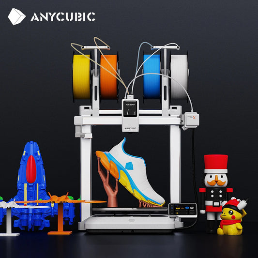 ANYCUBIC Kobra X 3D Printer ACE GEN2 Multi-color Printing 2X Speed & Material Savings 4-Color Built-in Smart Remote Control