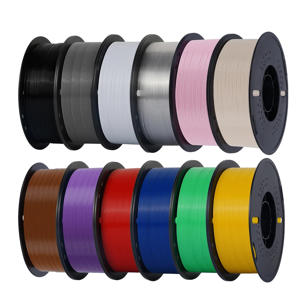 KINGROON 22LBS PETG or PLA filament 3D Printer Filament 10 Rolls 1KG 1.75MM Eco-Friendly Good Toughness Mix Color Free Shipping