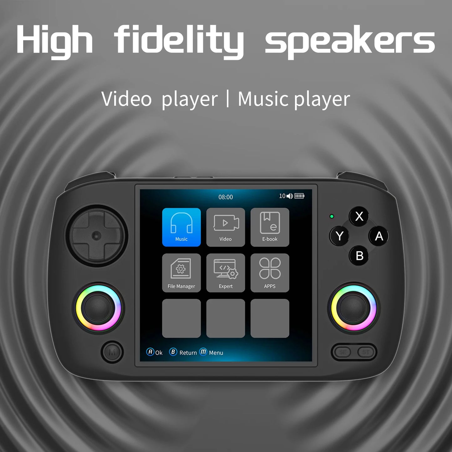 ANBERNIC RG CubeXX Handheld Game Console 3.95 Inch IPS Screen 64 Bit Linux System Supports 5G WiFi Bluetooth TV HD Out RGCUBEXX