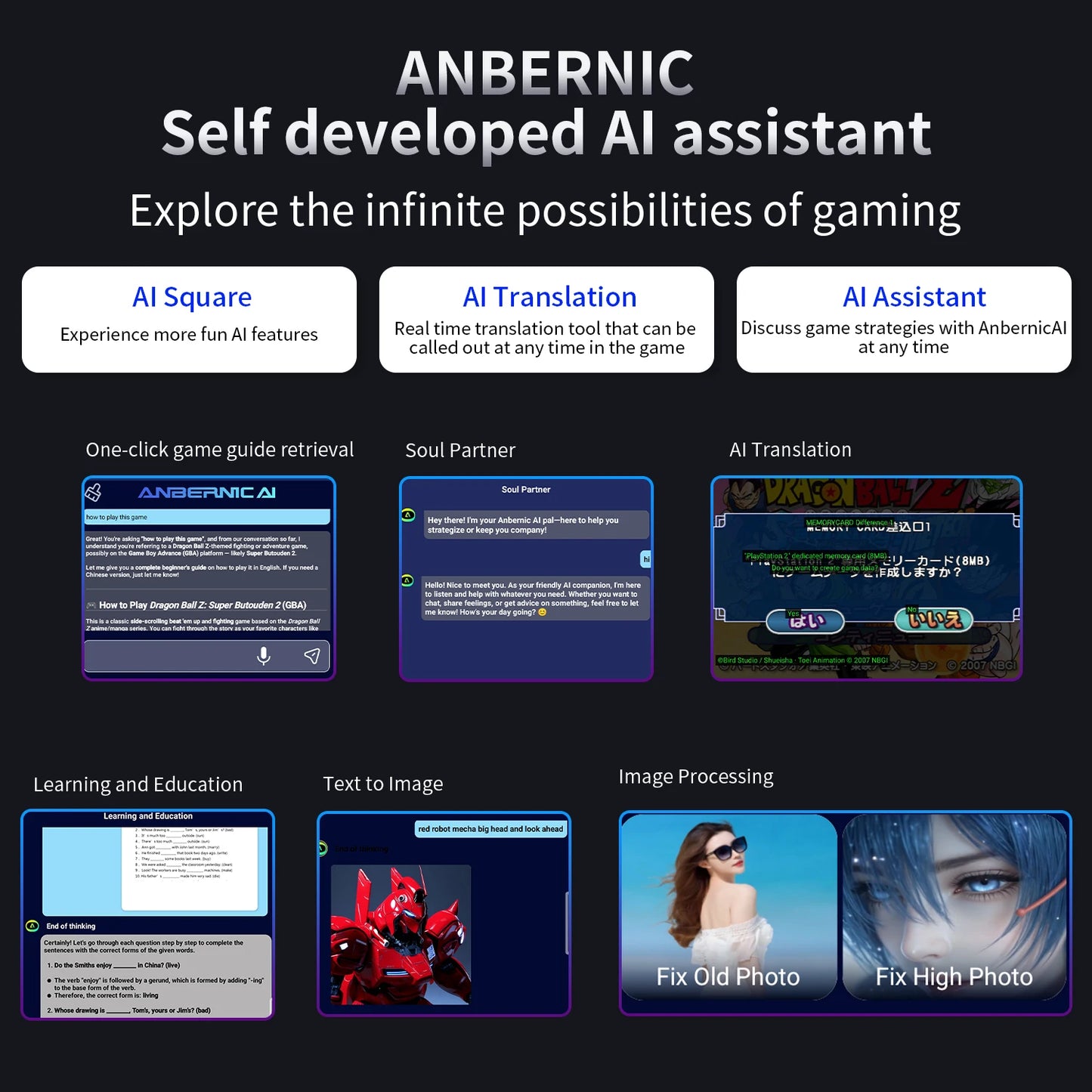 Anbernic RG 477M Handheld Games Console 4.7" LTPS In-Cell Touch Screen Aluminum Alloy Android 5300mAh Supports AI 1080p DP Out